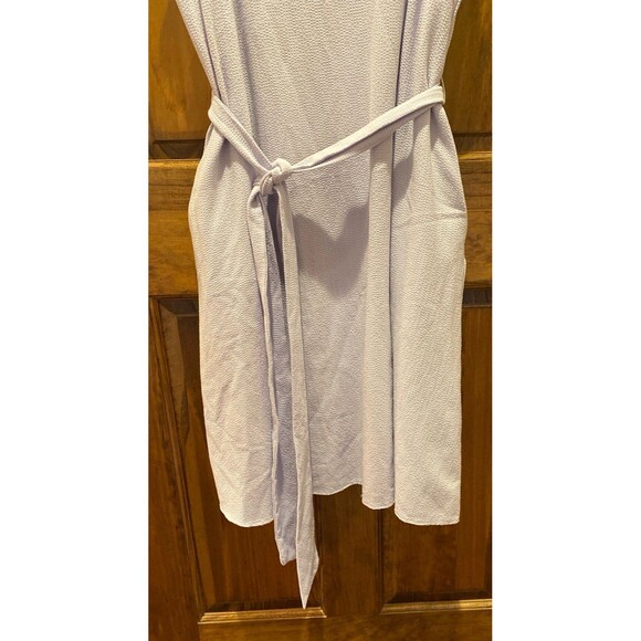 A New Day Dress Plus Size XXL 2X Lavender Purple Sleeveless Shift Belted MIDI - Picture 4 of 12
